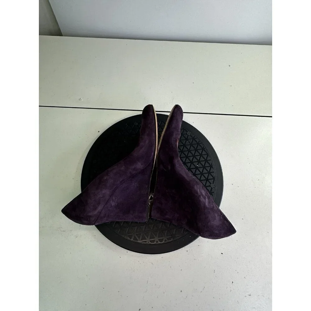 KATE SPADE Purple Suede Wedges  with Signature Pink Interior Size 9 B